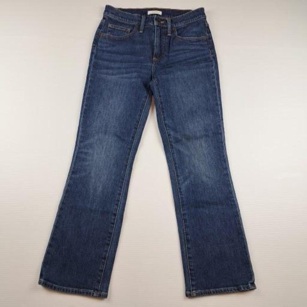 Vince Jeans Womens 26 Blue Kick Boot Med Wash Mid Rise Bootcut Stretch